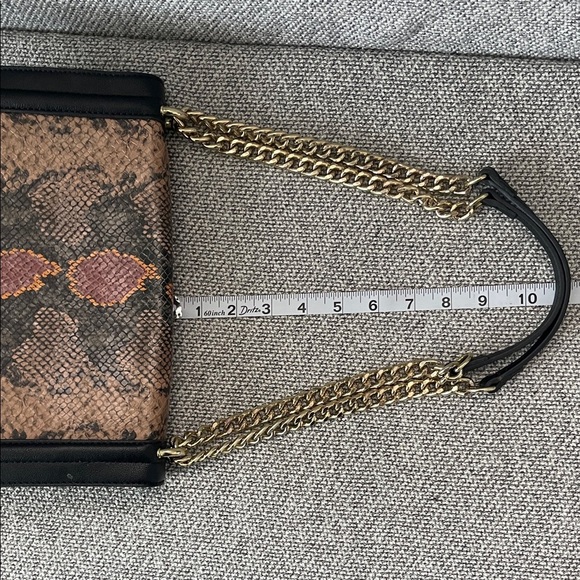 INC International Concepts Brown Snake Print Shoulder Bag - Picture 10 of 16